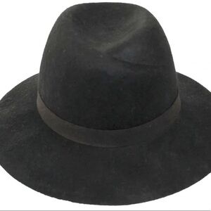 Elegant Black Wool Fedora Hat